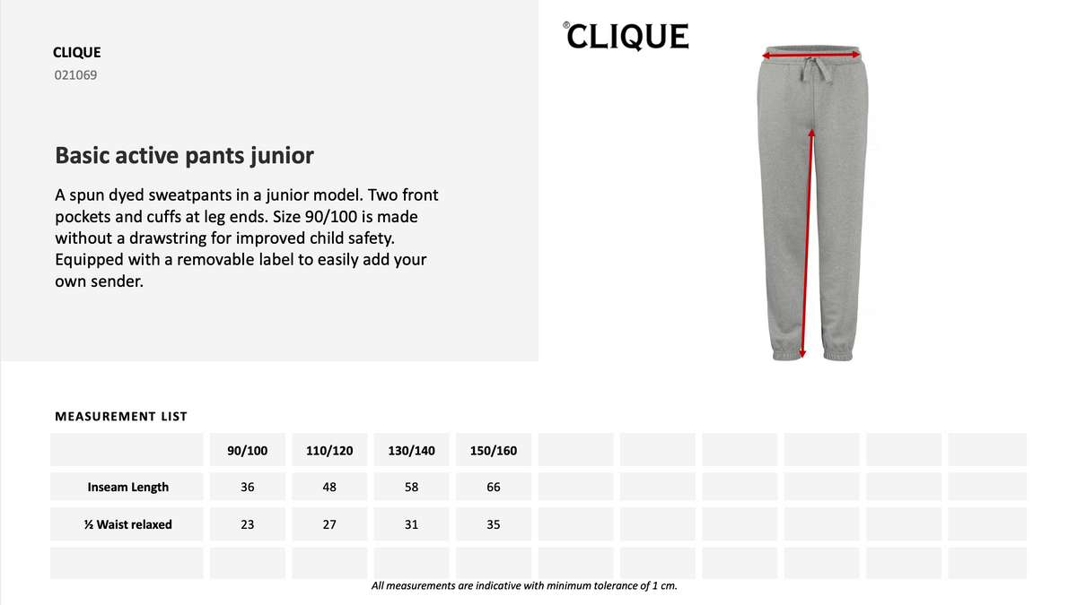 Active Joggebukse Junior - Blank