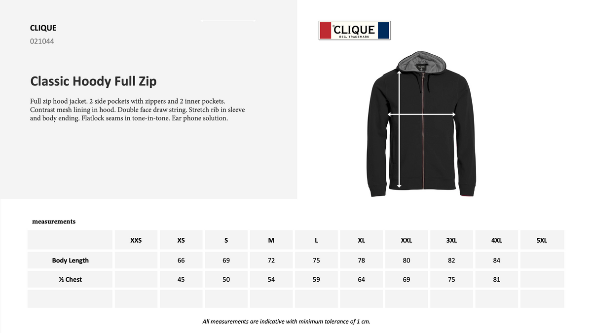 Classic Hettejakke Unisex - Blank