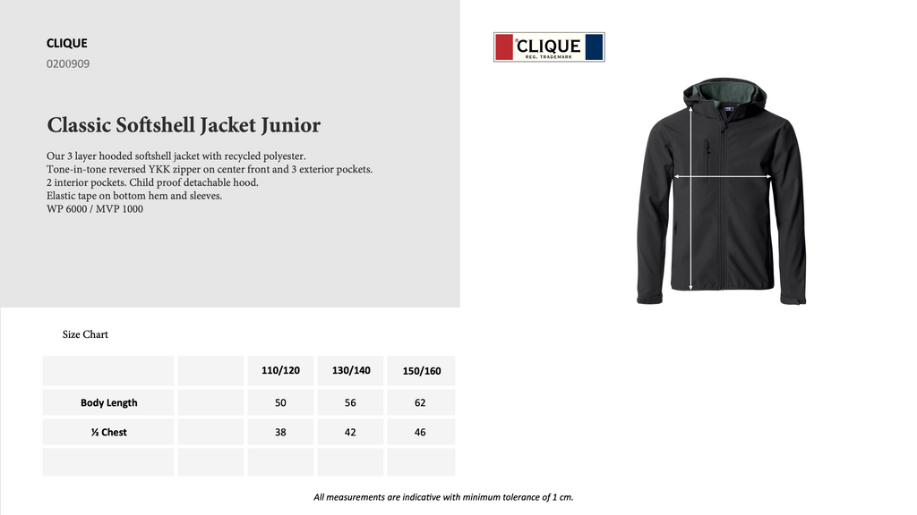 Classic Softshelljakke Junior - Blank
