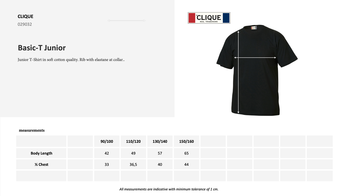 Classic T-skjorte Junior - Blank